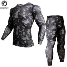 Load image into Gallery viewer, Camouflage Compression  Long Sleeve Shirt And Pants
