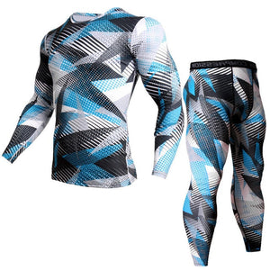 Camouflage Compression  Long Sleeve Shirt And Pants