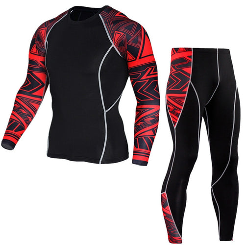 Men Running Sport Compression T-shirt And Pant