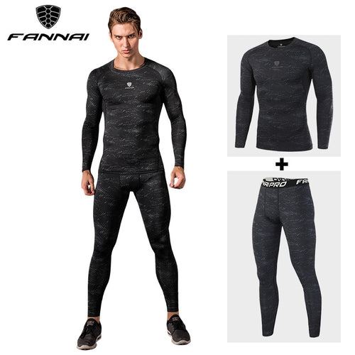 Compression Men's Sport Suits Quick Dry Fit Running Sets