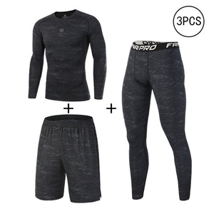 Compression Men's Sport Suits Quick Dry Fit Running Sets