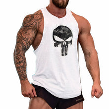 Load image into Gallery viewer, Skull Printed Bodybuilding T-Shirt