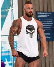 Load image into Gallery viewer, Skull Printed Bodybuilding T-Shirt