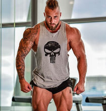 Load image into Gallery viewer, Skull Printed Bodybuilding T-Shirt